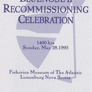 May 28, 1995 - The program cover for the Bluenose II recommissioning.